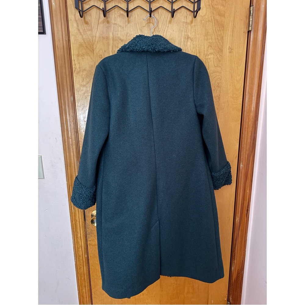 🆕 Hutch Deep Teal Faux Shearling Coat Size Small - NWT - Picture 8 of 8